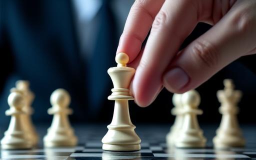 戦略的な企業顧問を象徴するチェス盤の画像