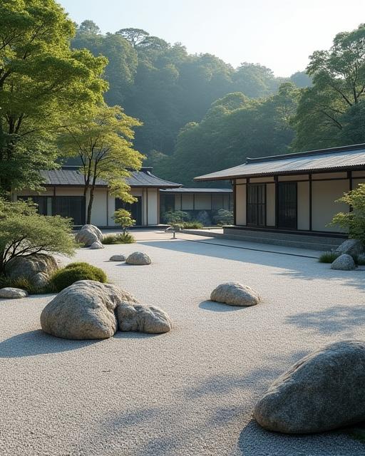 規律と長期的視点を象徴する日本の枯山水庭園